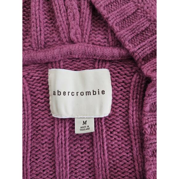 Abercrombie Hooded Knit Sweater Rabbit Hair Wool Blend Women's Size M - Picture 8 of 12